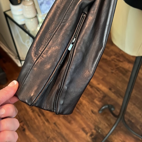 Stunning Diane von Furstenberg Leather Sleeve Jacket Sz 8 NWOT - Picture 3 of 11
